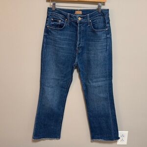Mother Tipper Ankle Fray Jean Size 28